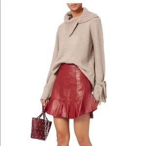 NWT Brochu Walker Agna Tie Sleeve Wool Sweater